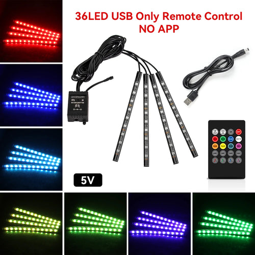 Footwell LED kit with remote control