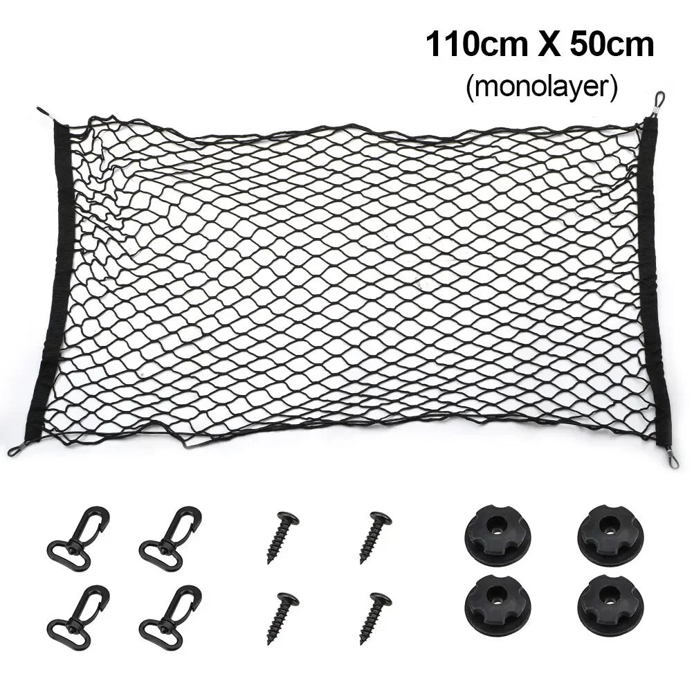 Car Trunk Cargo Net – Elastic Mesh Storage Net, 110 × 50 cm