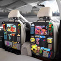 Backseat organizers with tablet holders on front seat backs
