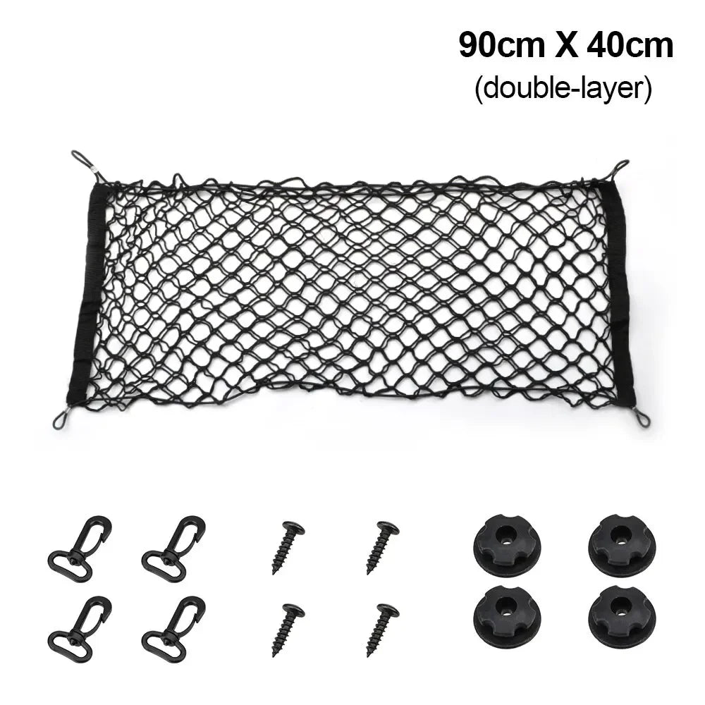 Car Trunk Cargo Net – Elastic Mesh Storage Net, 110 × 50 cm