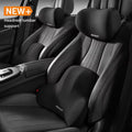 Memory foam car neck pillow on headrest