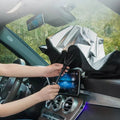 Foldable car windshield sunshade umbrella open