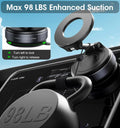 Vacuum Magnetic Car Phone Holder – MagSafe Suction Mount, 360° Foldable